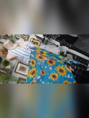 Retro Sunflower Swimwear Bikini Top LG-XL